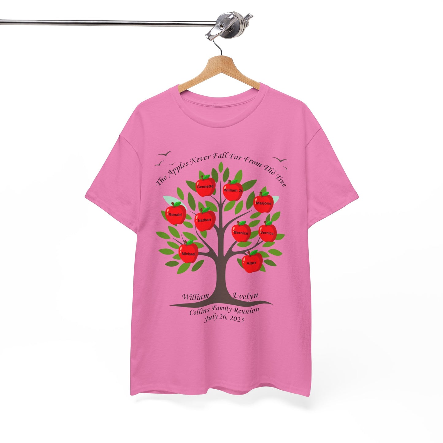 2025 Collins Family Reunion ADULT Shirt - Blue/Pink