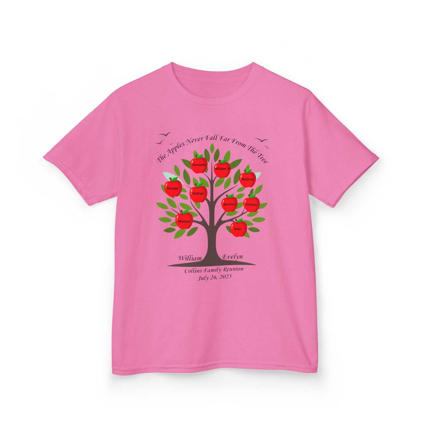 2025 Collins Family Reunion YOUTH Shirt - Blue/Pink