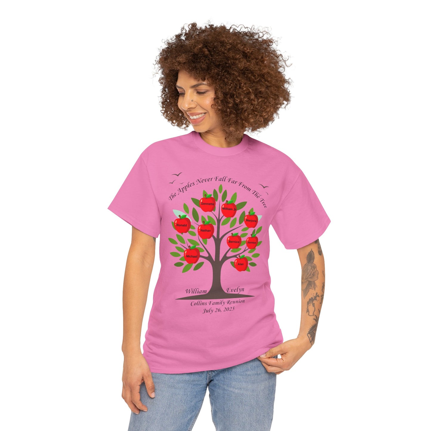 2025 Collins Family Reunion ADULT Shirt - Blue/Pink