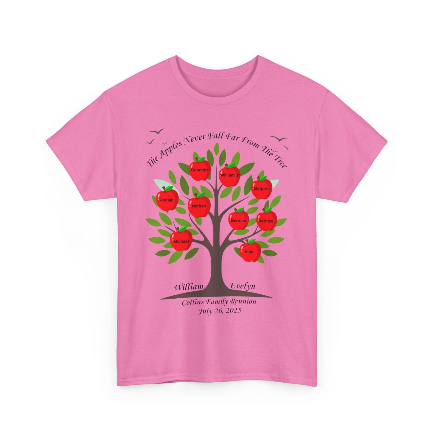 2025 Collins Family Reunion ADULT Shirt - Blue/Pink