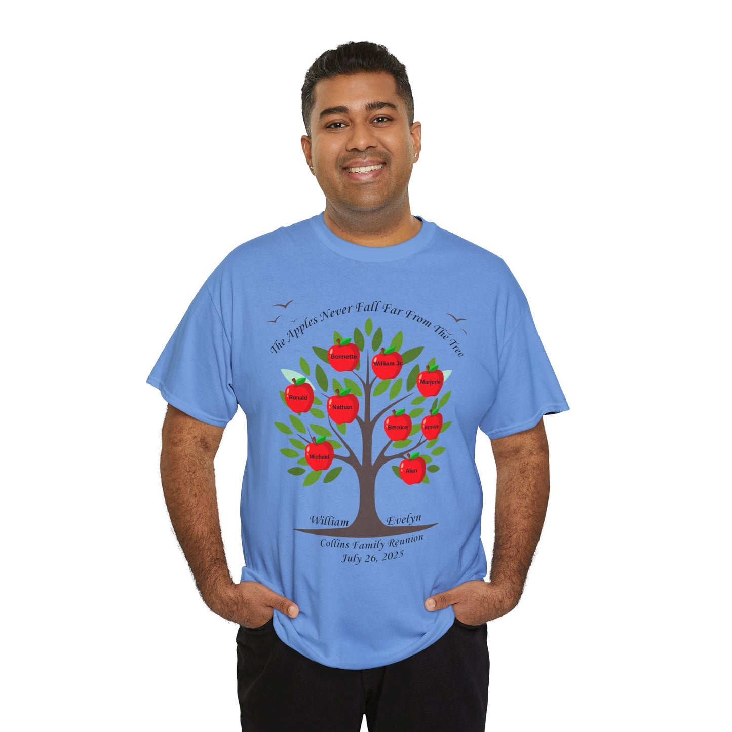 2025 Collins Family Reunion ADULT Shirt - Blue/Pink