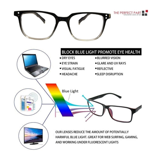 2 PK Unisex Blue Light Blocking Reading Glasses