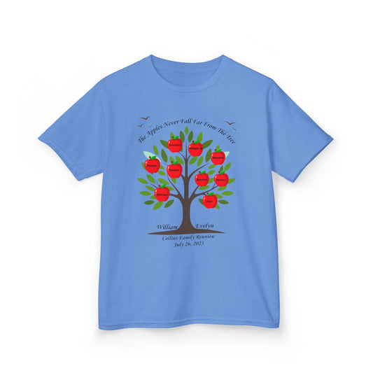 2025 Collins Family Reunion YOUTH Shirt - Blue/Pink